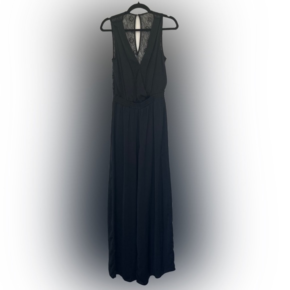 Ark & Co Sleeveless Wide Leg Jumpsuit Size Medium Tall in Black - Picture 1 of 12